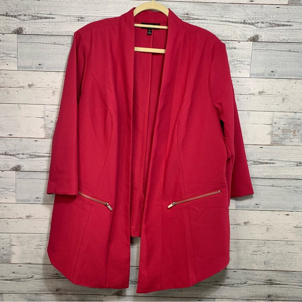 Lane Bryant Fuchsia Open Front High Low Blazer Size 22